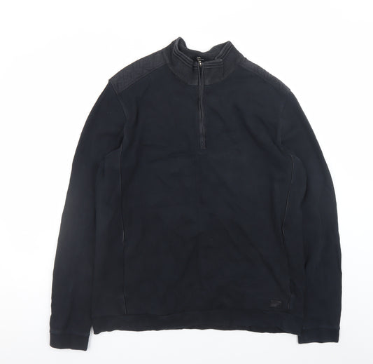 Hugo Boss Men's Black XL 1/2 Zip Pullover Sweatshirt