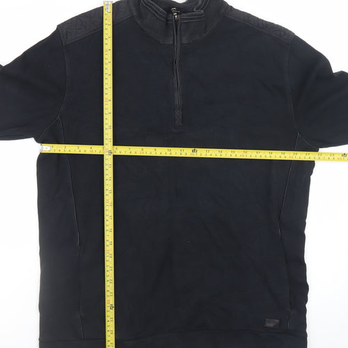 Hugo Boss Men's Black XL 1/2 Zip Pullover Sweatshirt