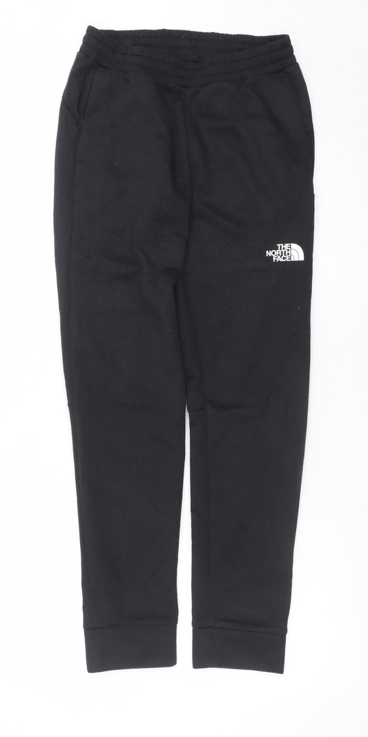 The North Face Boys Black XL Fleece Jogger Trousers with Zip Pocket