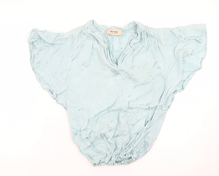 Mos Mosh Women's Blue Viscose Relaxed Blouse Size S