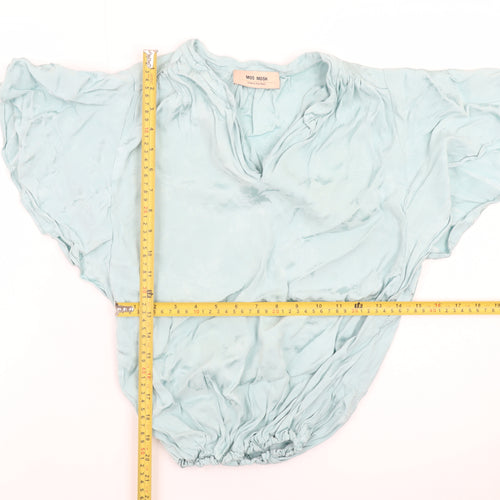 Mos Mosh Women's Blue Viscose Relaxed Blouse Size S