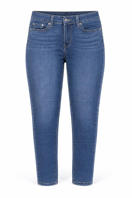 Front view of Levi's Women's Blue Slim Jegging Jeans, size 9, Medium Wash