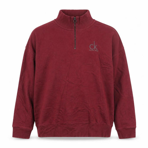 Calvin Klein Mens Red 1/4 Zip Pullover Sweatshirt XXL