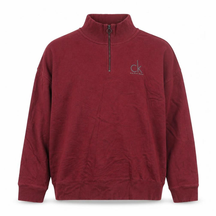Calvin Klein Mens Red 1/4 Zip Pullover Sweatshirt XXL