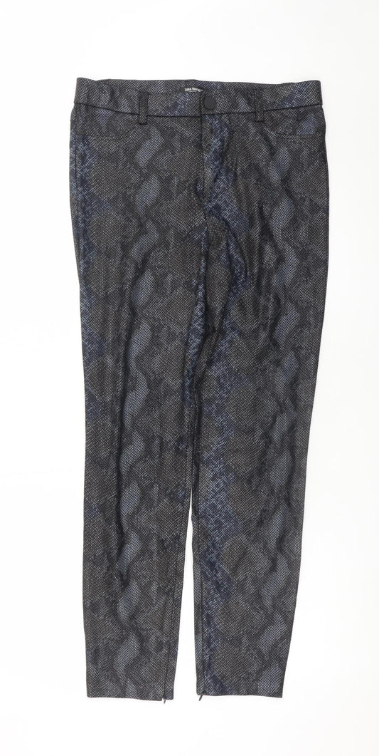 Zara Women Black Snake Print Legging Style Trousers L