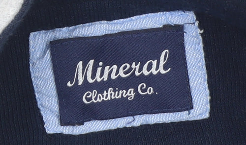 Mineral Clothing Co. Men's Grey 1/4 Zip Mock Neck Cotton Sweatshirt Size M