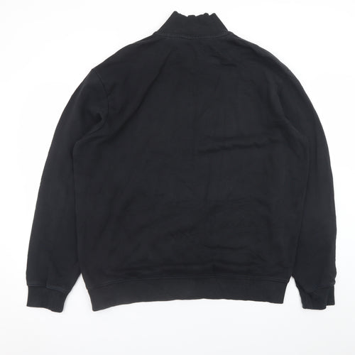 Hugo Men’s Black XL 1/4 Zip High Neck Sweatshirt