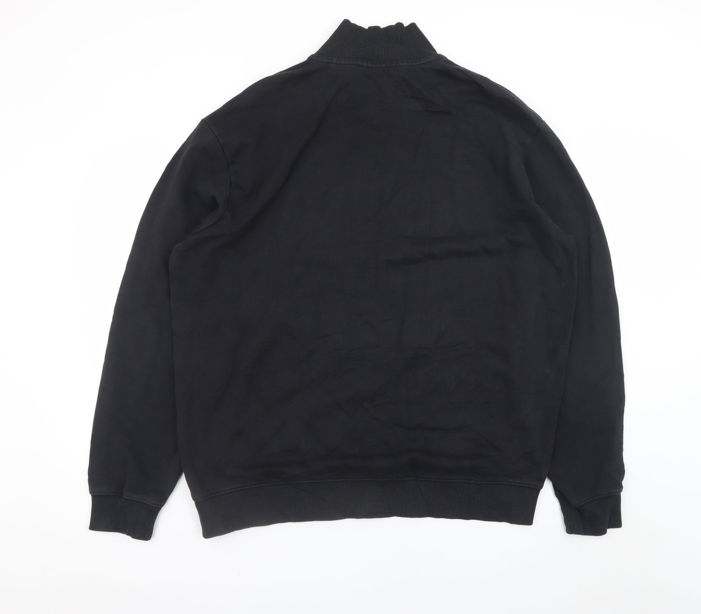 Hugo Men’s Black XL 1/4 Zip High Neck Sweatshirt