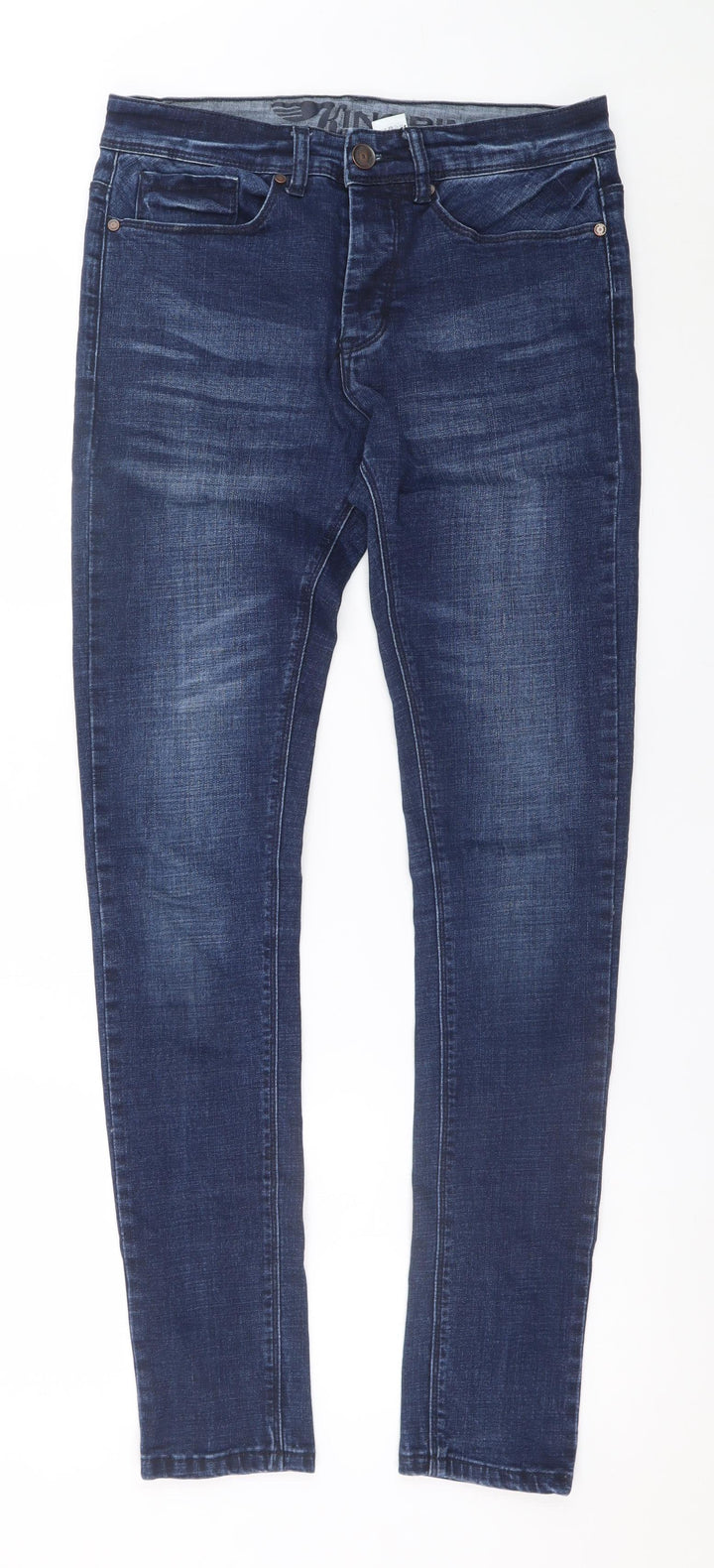 Kingpin Men's Blue Skinny Jeans Size 30R Slim Fit Denim