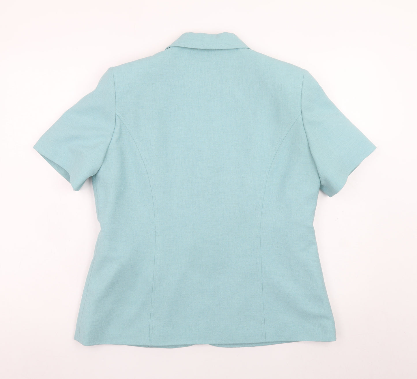 Eastex Women's Blue Short Sleeve Linen Blend Suit Jacket UK 12