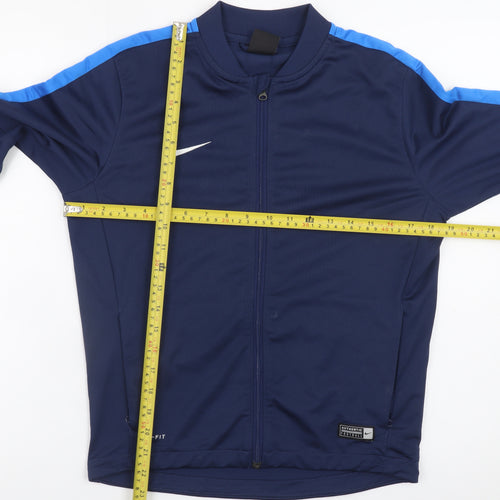 Nike Boys Blue Dri-FIT Track Jacket 12-13 Years Full Zip Activewear