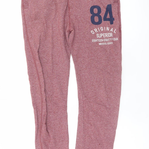The Authentic Originals Boys Red Jogger Trousers 12-13 Years Cotton Blend