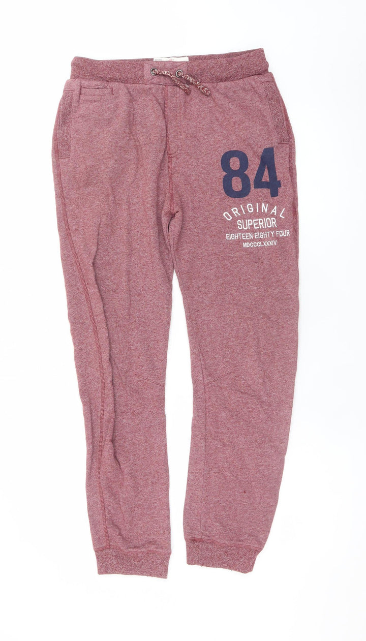 The Authentic Originals Boys Red Jogger Trousers 12-13 Years Cotton Blend