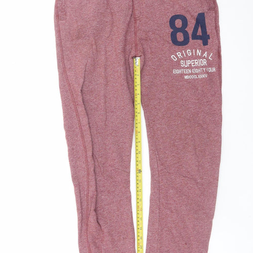 The Authentic Originals Boys Red Jogger Trousers 12-13 Years Cotton Blend