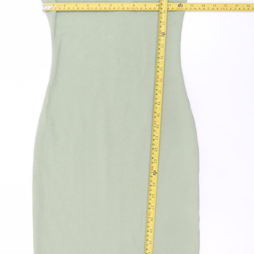 Zara Women Green Size 8 Bodycon Knit Sleeveless Dress