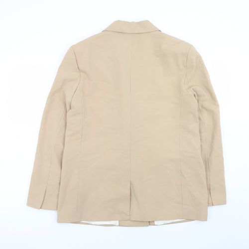 Bershka Women’s Beige Double-Breasted Blazer Size 12