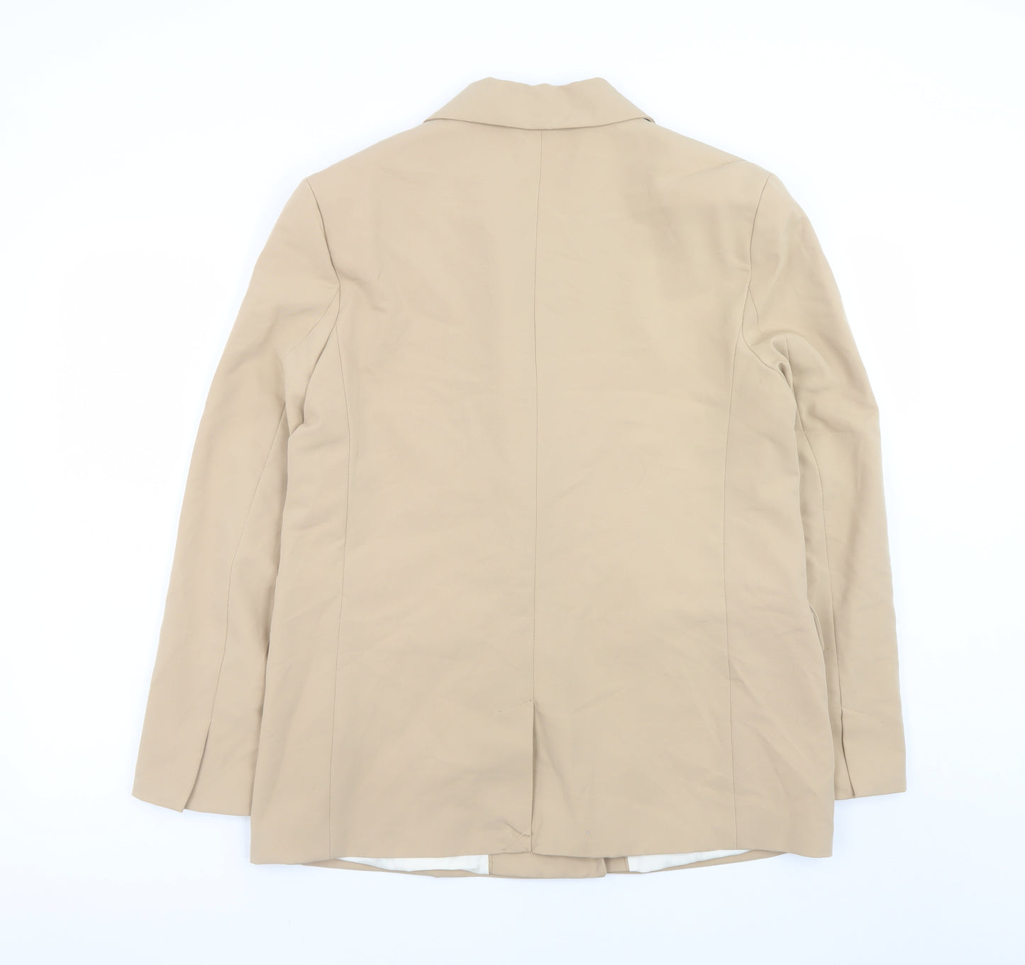 Bershka Women’s Beige Double-Breasted Blazer Size 12