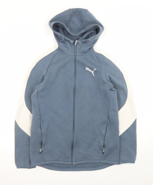 Puma Men's Blue Full Zip Hoodie M Sportswear Jacket