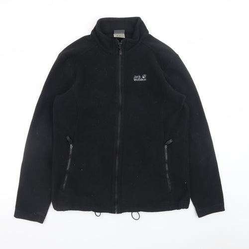 Jack Wolfskin Men's Black Fleece Full Zip Outdoor Jacket Size M