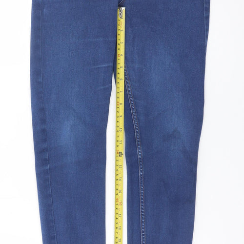 New Look Women's Blue High Waist Super Skinny Jeans Size 10