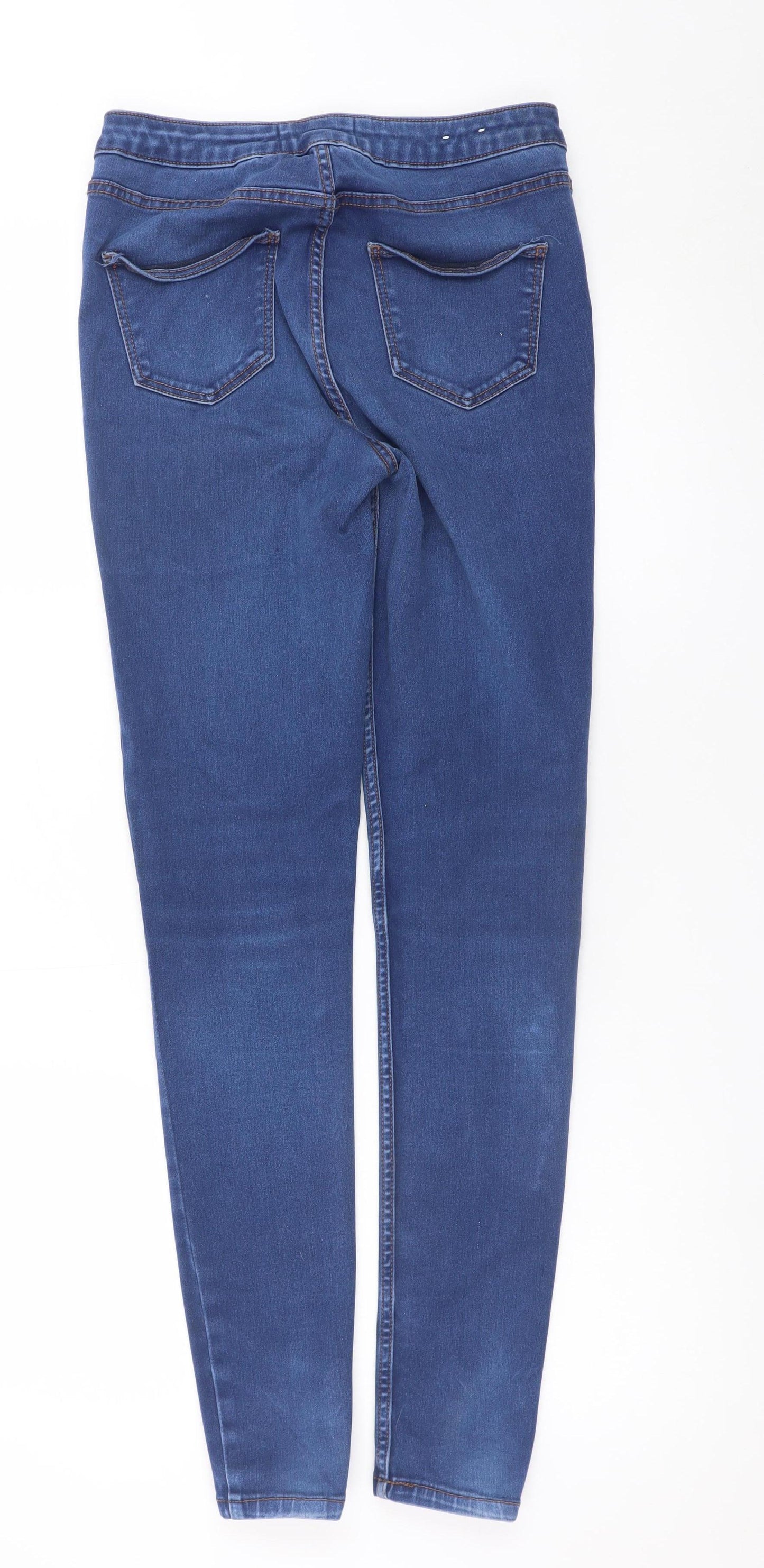 New Look Women's Blue High Waist Super Skinny Jeans Size 10