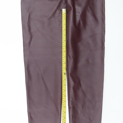 Calzedonia Women's Brown Faux Leather Leggings Size L