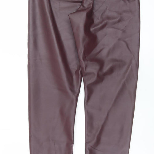 Calzedonia Women's Brown Faux Leather Leggings Size L