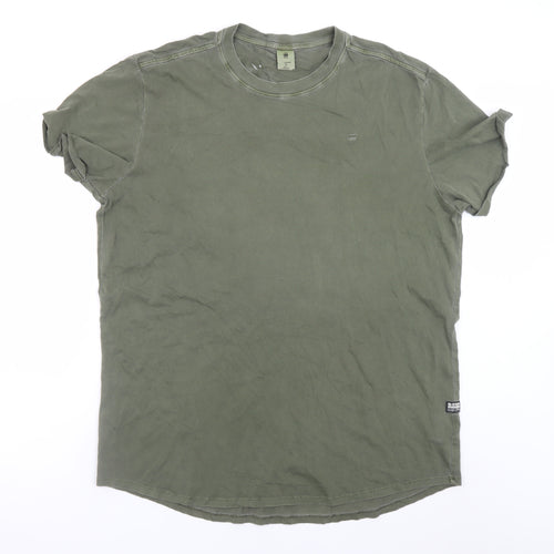 G-Star RAW Men's Green XL Crew Neck Cotton Jersey T-Shirt