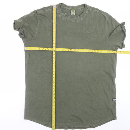 G-Star RAW Men's Green XL Crew Neck Cotton Jersey T-Shirt