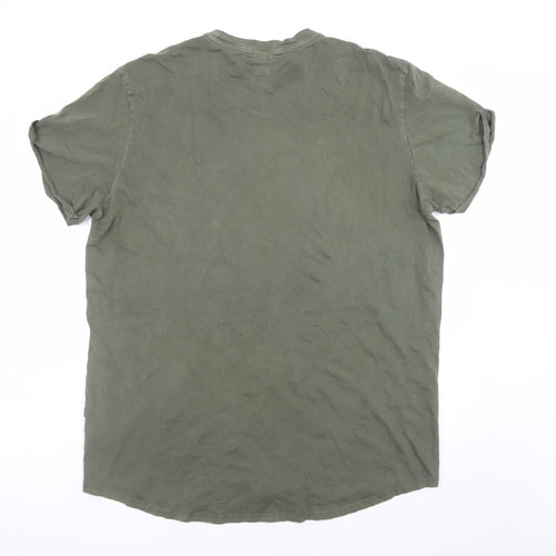 G-Star RAW Men's Green XL Crew Neck Cotton Jersey T-Shirt