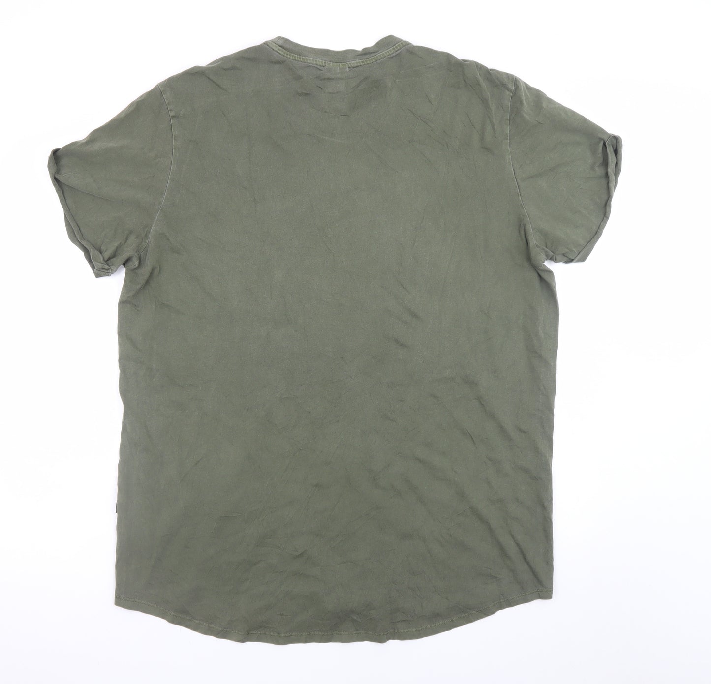 G-Star RAW Men's Green XL Crew Neck Cotton Jersey T-Shirt