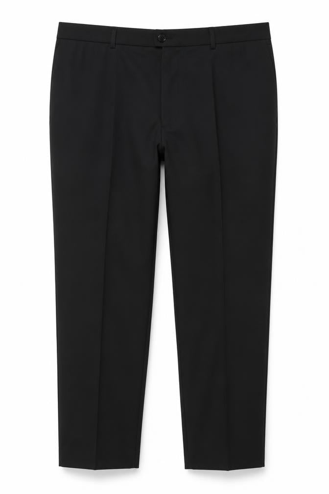 Front view of C2 Men’s Black Classic Fit Dress Pants Size 60X31