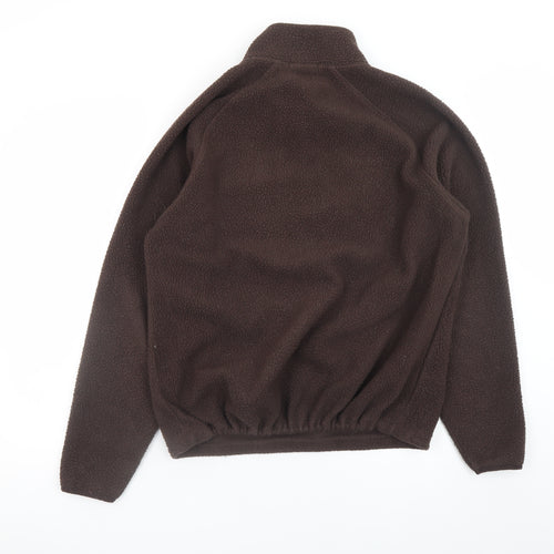 Dunnes Stores Women Brown Fleece 1/2 Zip Pullover Sweatshirt M