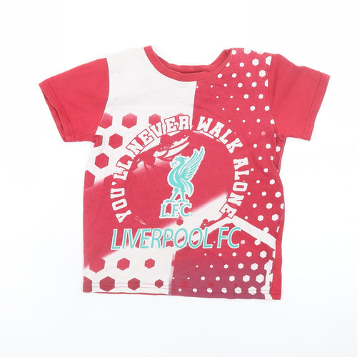 St. Bernard Boys Red Liverpool FC Short Sleeve T-Shirt 6-7 Years