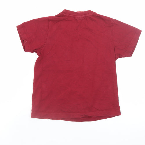 LFC Boys Red 6-7 Years Cotton Short Sleeve Football T-Shirt