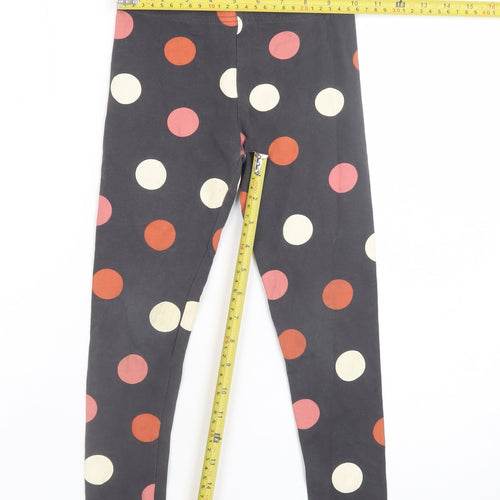 Primark Girls Black Polka Dot Ankle Leggings Size 6-7 Years Organic Cotton