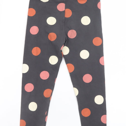 Primark Girls Black Polka Dot Ankle Leggings Size 6-7 Years Organic Cotton