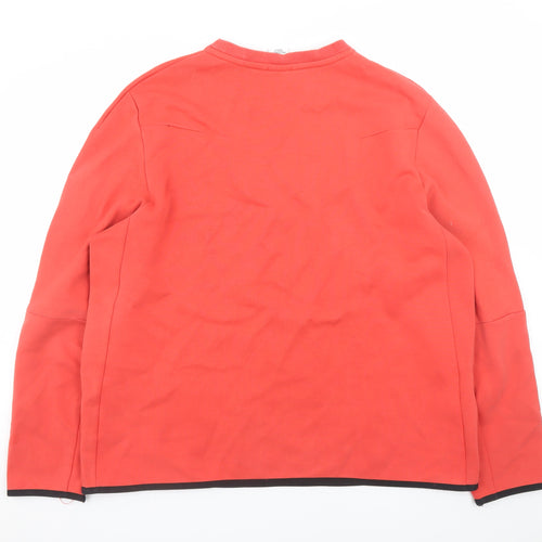 Nike Mens Red XL Pullover Sweatshirt Crew Neck Zip Arm