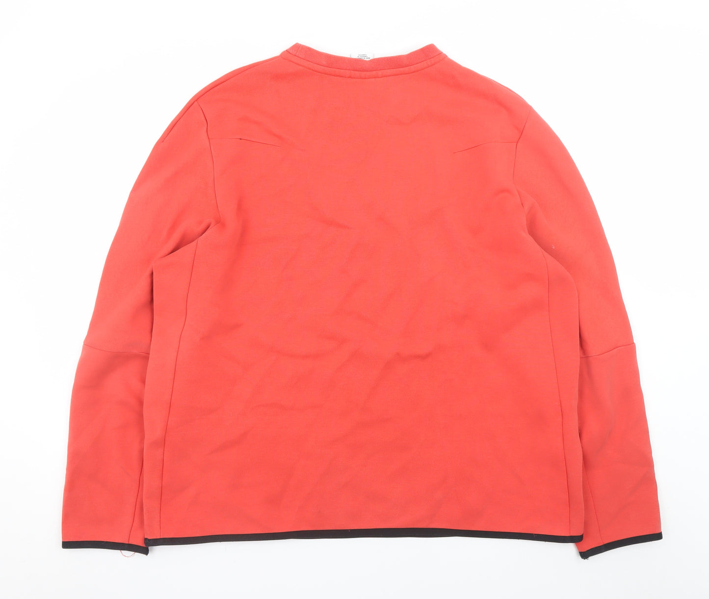 Nike Mens Red XL Pullover Sweatshirt Crew Neck Zip Arm