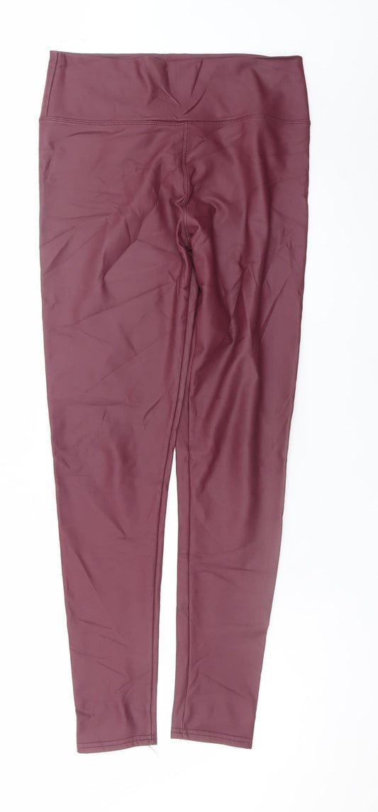 Yu & Me Paris Women's Brown High Waist Ankle Leggings L