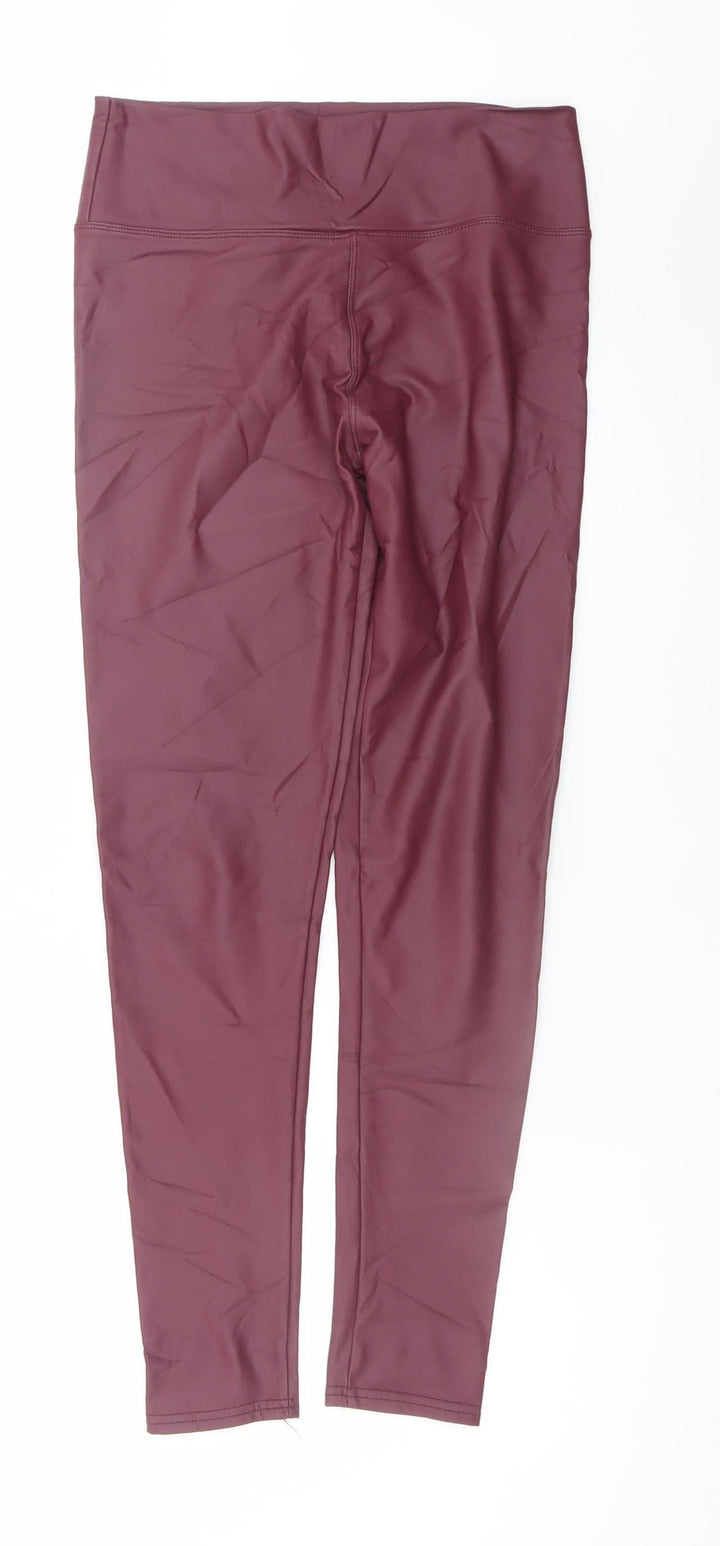 Yu & Me Paris Women's Brown High Waist Ankle Leggings L