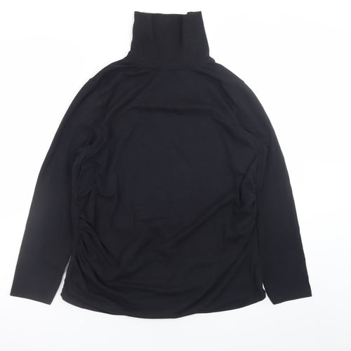 Threadbare Women’s Black Roll Neck Long Sleeve Jersey T-Shirt Size 12