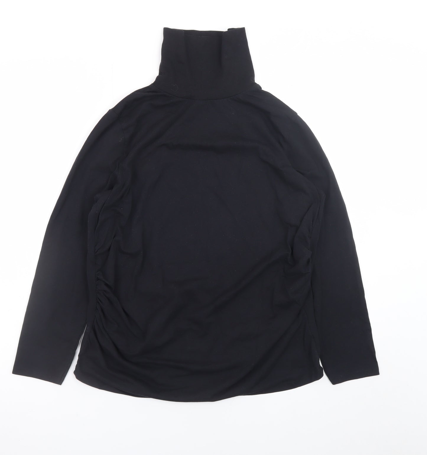 Threadbare Women’s Black Roll Neck Long Sleeve Jersey T-Shirt Size 12