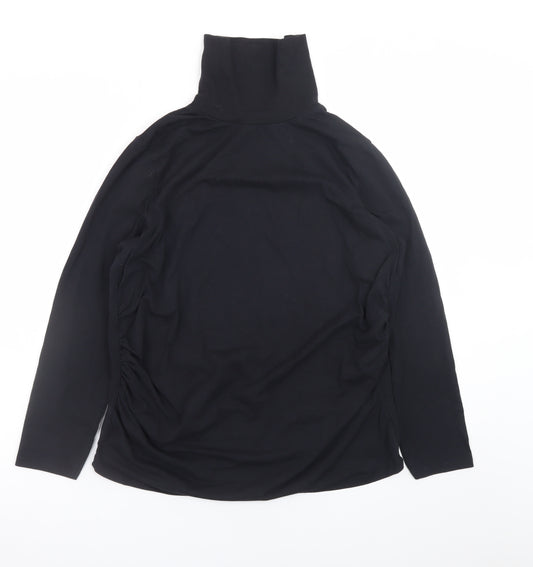 Threadbare Women’s Black Roll Neck Long Sleeve Jersey T-Shirt Size 12