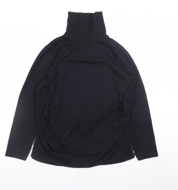 Threadbare Women’s Black Roll Neck Long Sleeve Jersey T-Shirt Size 12
