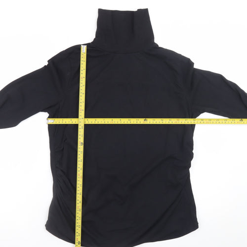 Threadbare Women’s Black Roll Neck Long Sleeve Jersey T-Shirt Size 12