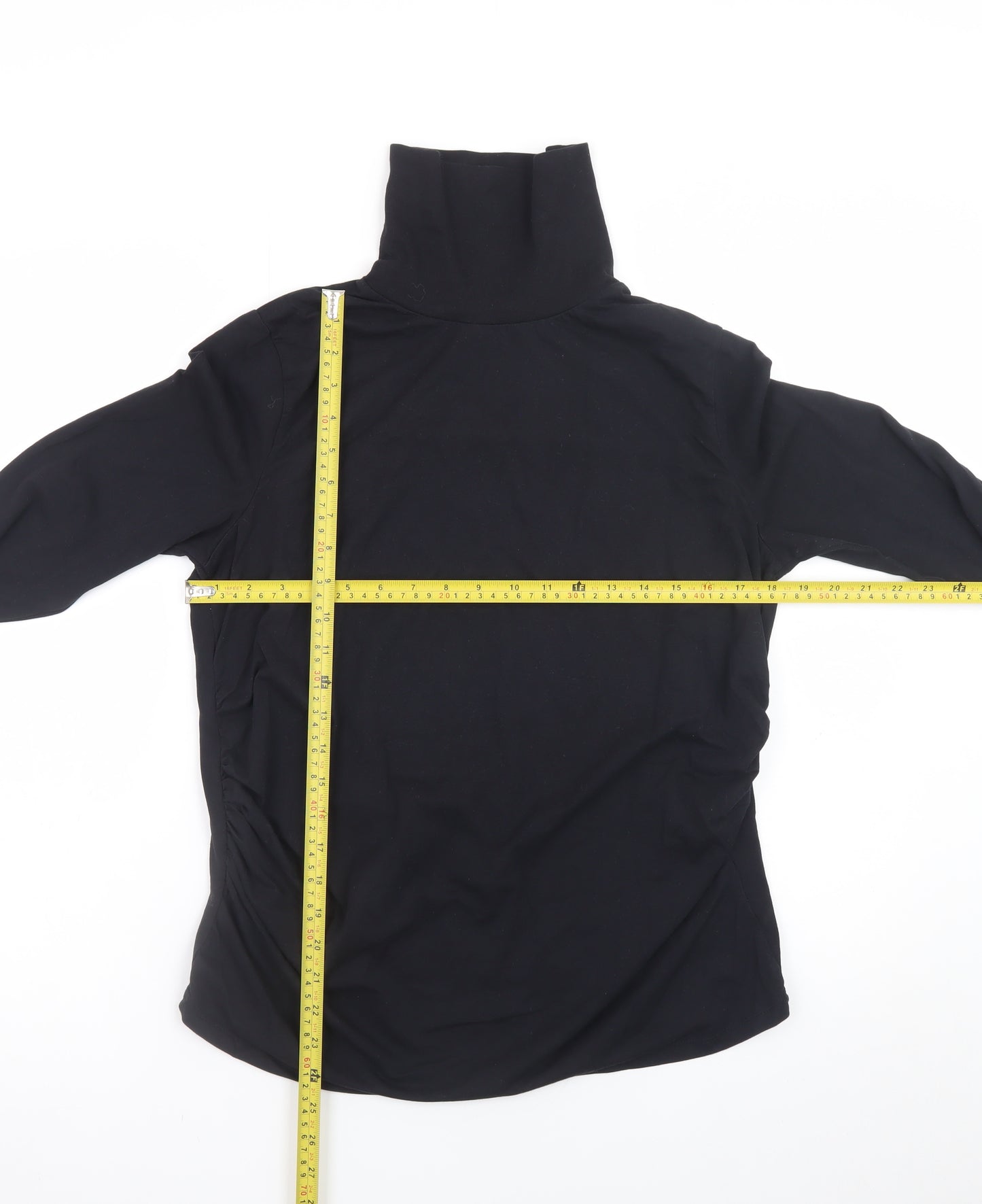 Threadbare Women’s Black Roll Neck Long Sleeve Jersey T-Shirt Size 12