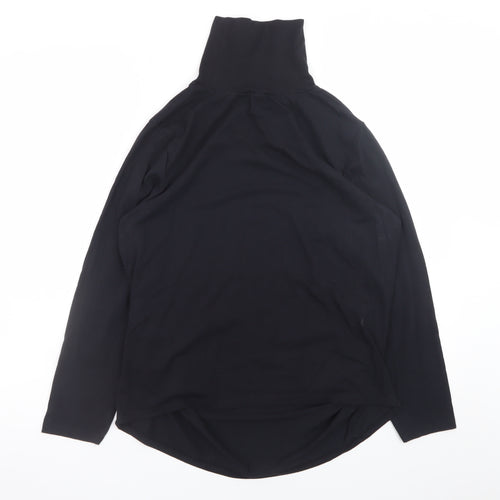 Threadbare Women’s Black Roll Neck Long Sleeve Jersey T-Shirt Size 12