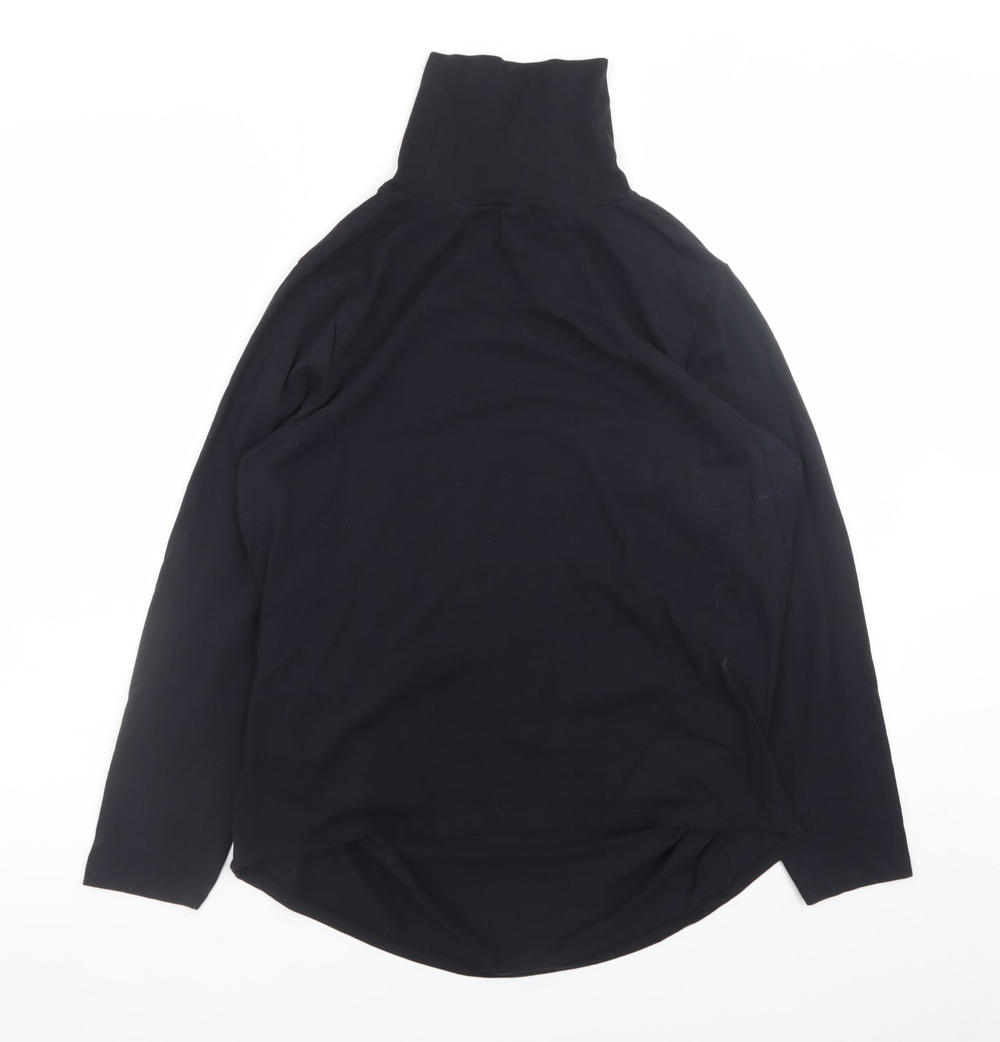 Threadbare Women’s Black Roll Neck Long Sleeve Jersey T-Shirt Size 12