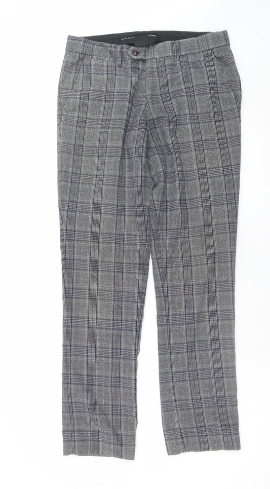 Marc Darcy Men's Grey Check Dress Trousers Size 36x30 Formal